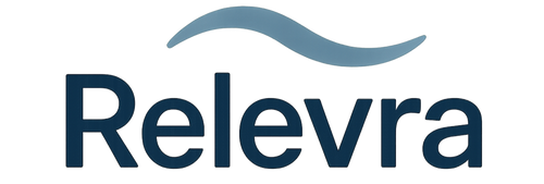 Create a logo for my brand named "Relevra" whitch will be selling ergonomic memory cushion. Make it simple and good for the website